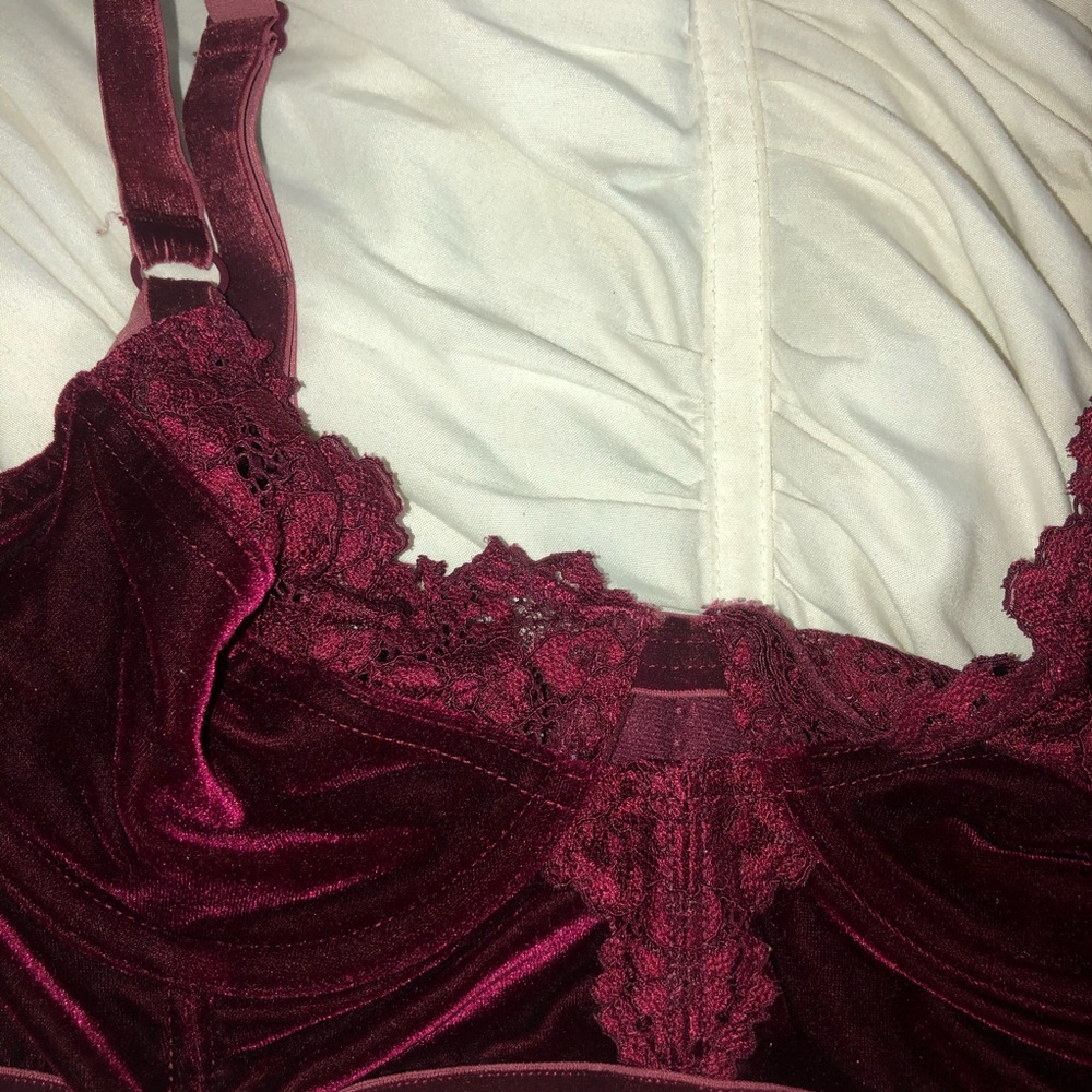 Red Lace Free People Bra